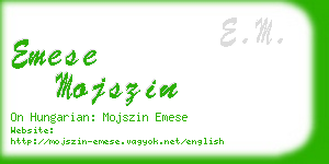 emese mojszin business card